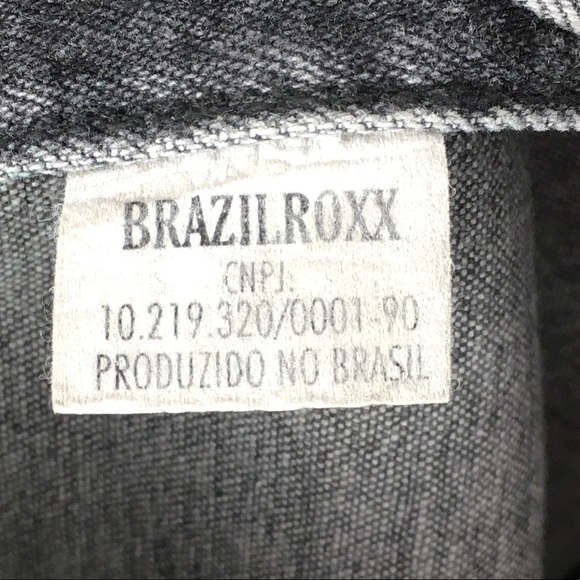 🐞Brazil Roxx Gray w/Leather Trim Jean Size 4 - Picture 8 of 15